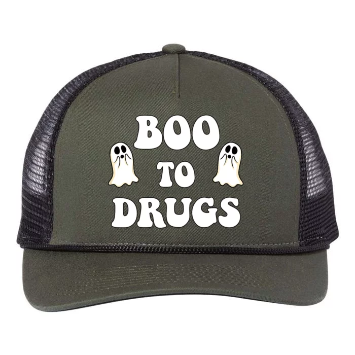 Red Ribbon Week Boo Drugs Yes To Halloween Say No To Drugs Retro Rope Trucker Hat Cap