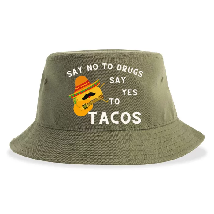 Red Ribbon Week Say No To Drugs Say Yes To Tacos Sustainable Bucket Hat