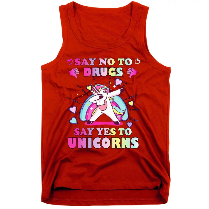 Red Ribbon Week Say No Drugs Say Yes to Unicorns Tank Top