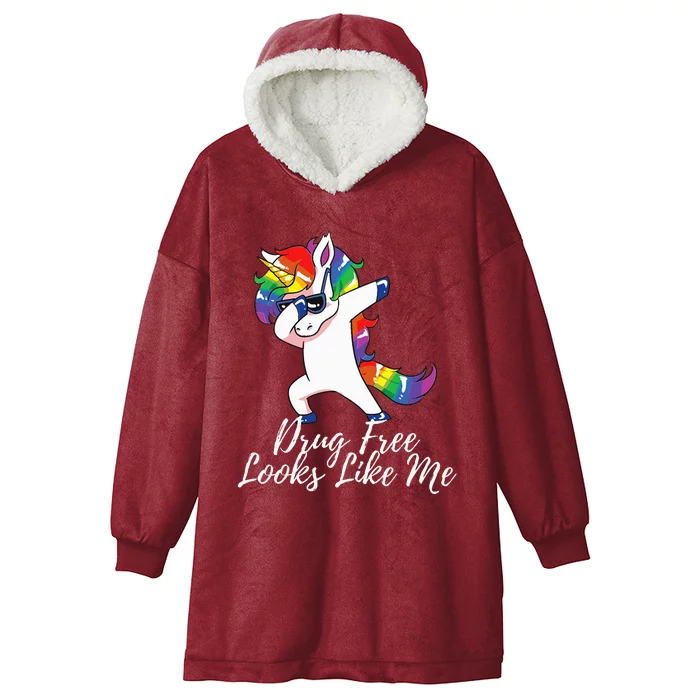 Red Ribbon Week Drug Free Looks Like This Hooded Wearable Blanket