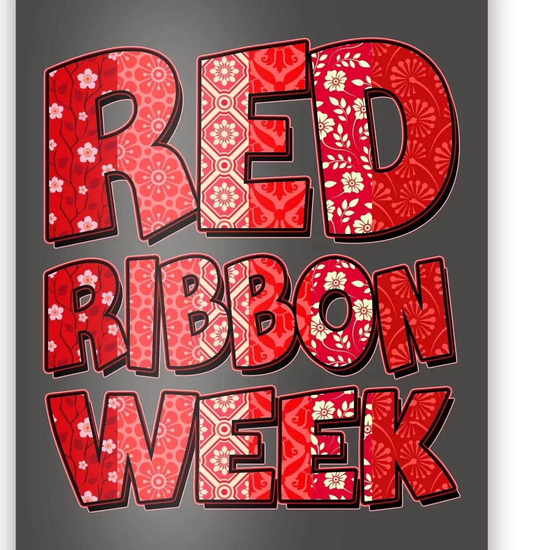 Red Ribbon Weekend Substance Abuse Awareness Poster