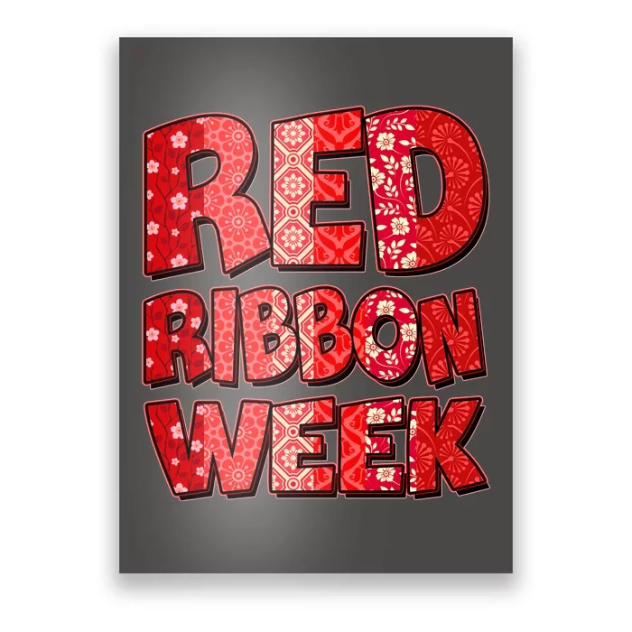 Red Ribbon Weekend Substance Abuse Awareness Poster