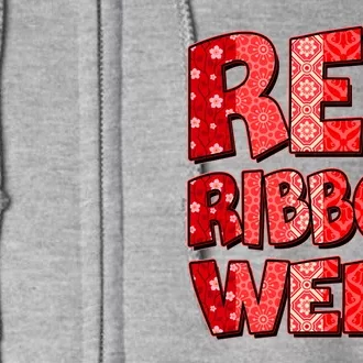 Red Ribbon Weekend Substance Abuse Awareness Full Zip Hoodie