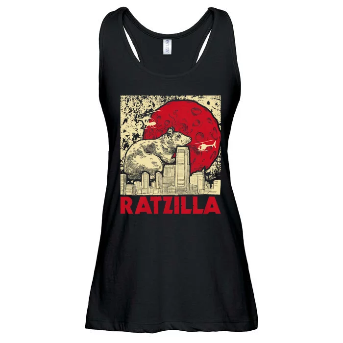 Ratzilla Rat Whisperer Rodent Lover Rat Lover Ladies Essential Flowy Tank