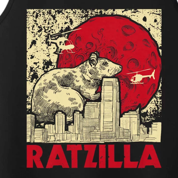 Ratzilla Rat Whisperer Rodent Lover Rat Lover Performance Tank