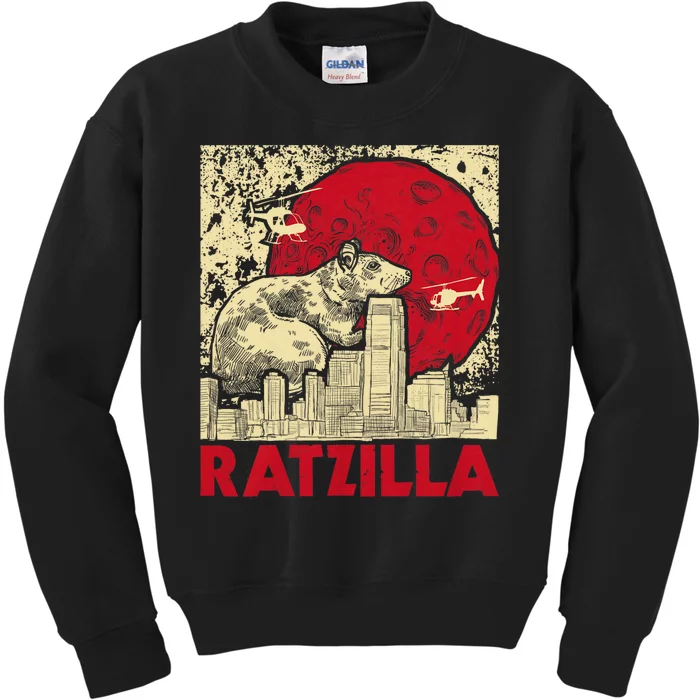 Ratzilla Rat Whisperer Rodent Lover Rat Lover Kids Sweatshirt