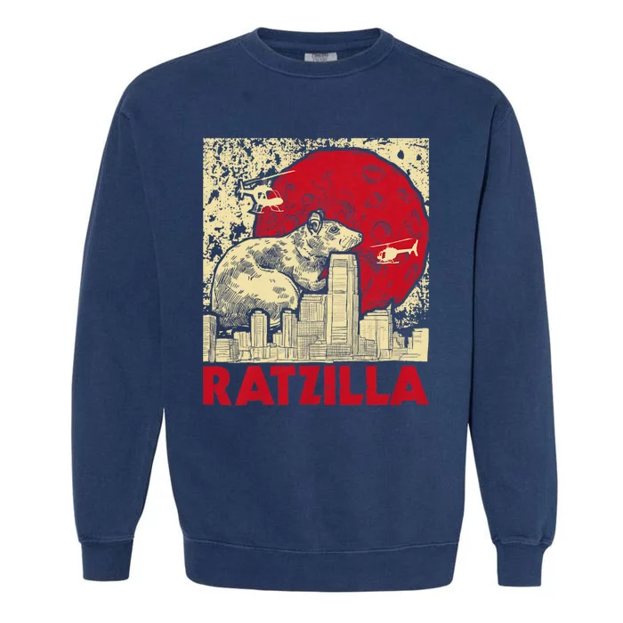 Ratzilla Rat Whisperer Rodent Lover Rat Lover Garment-Dyed Sweatshirt