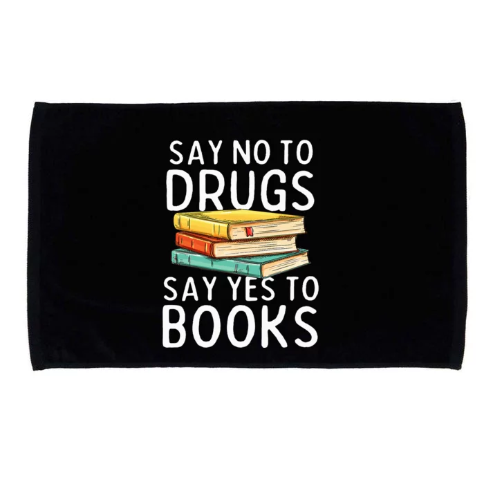 Red Ribbon Week Awareness Say No To Drugs Say Yes To Books Microfiber Hand Towel