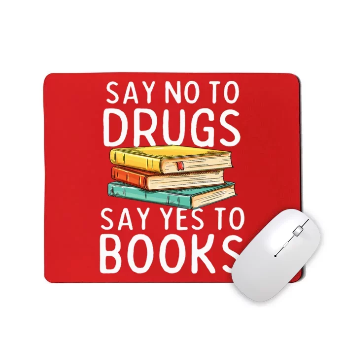 Red Ribbon Week Awareness Say No To Drugs Say Yes To Books Mousepad