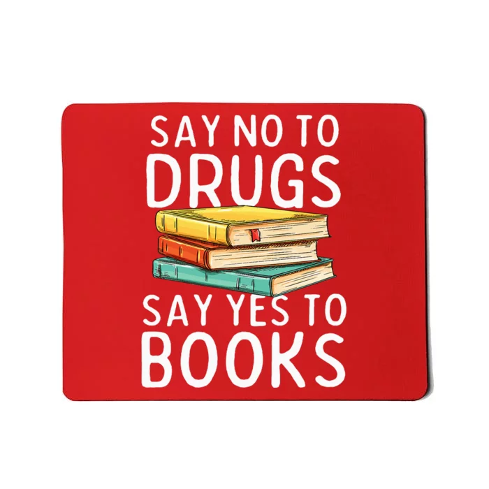 Red Ribbon Week Awareness Say No To Drugs Say Yes To Books Mousepad