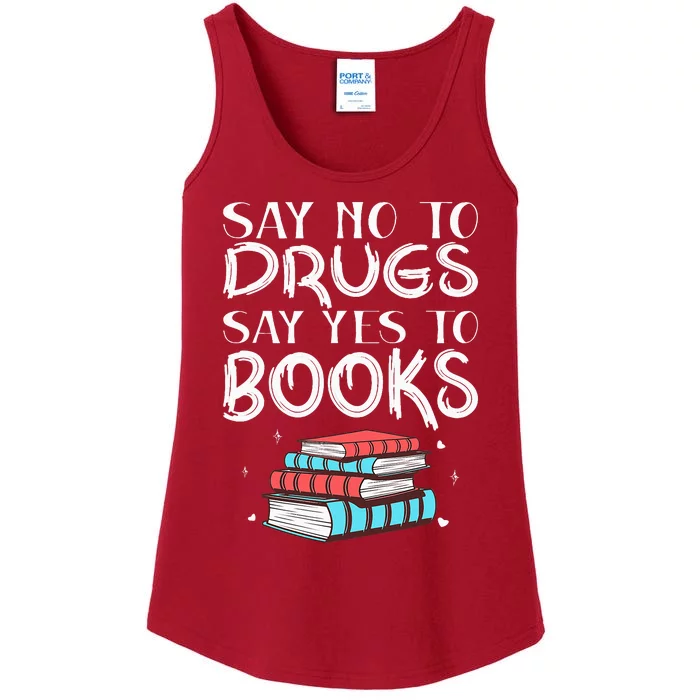 Red Ribbon Week Say No To Drugs Say Yes To Books Red Ribbon Ladies Essential Tank