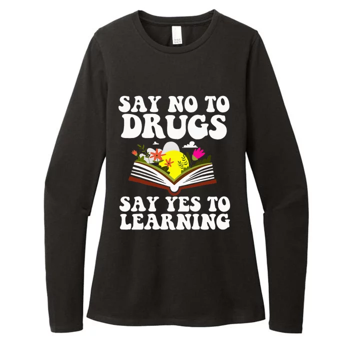 Red Ribbon Week Say No Say Yes to Learning Teacher Womens CVC Long Sleeve Shirt