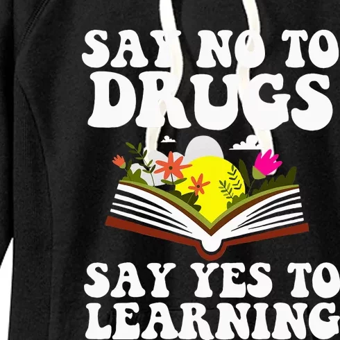 Red Ribbon Week Say No Say Yes to Learning Teacher Women's Fleece Hoodie