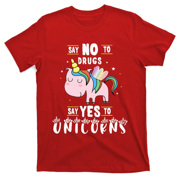 Red Ribbon Week Say No To Drugs Say Yes to Unicorns Gift T-Shirt