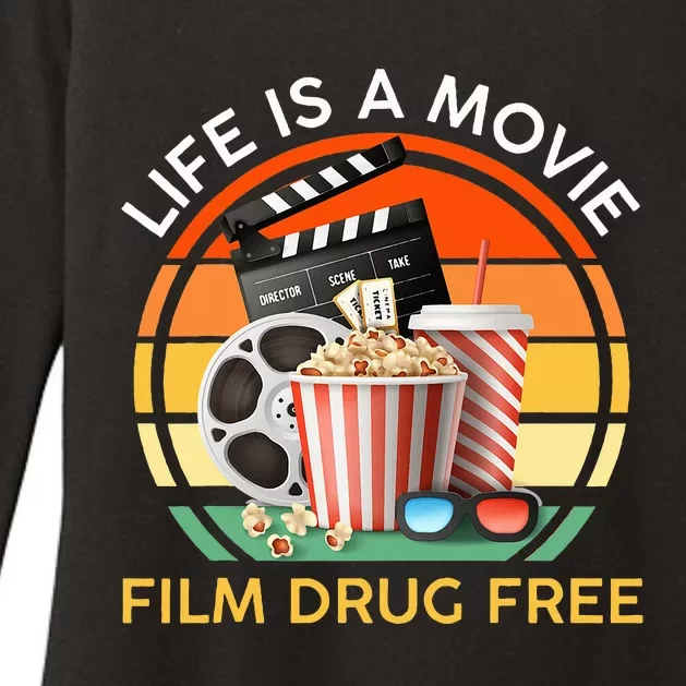 Red Ribbon Week Life Is A Movie Film Drug Free Womens CVC Long Sleeve Shirt