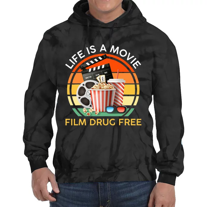 Red Ribbon Week Life Is A Movie Film Drug Free Tie Dye Hoodie