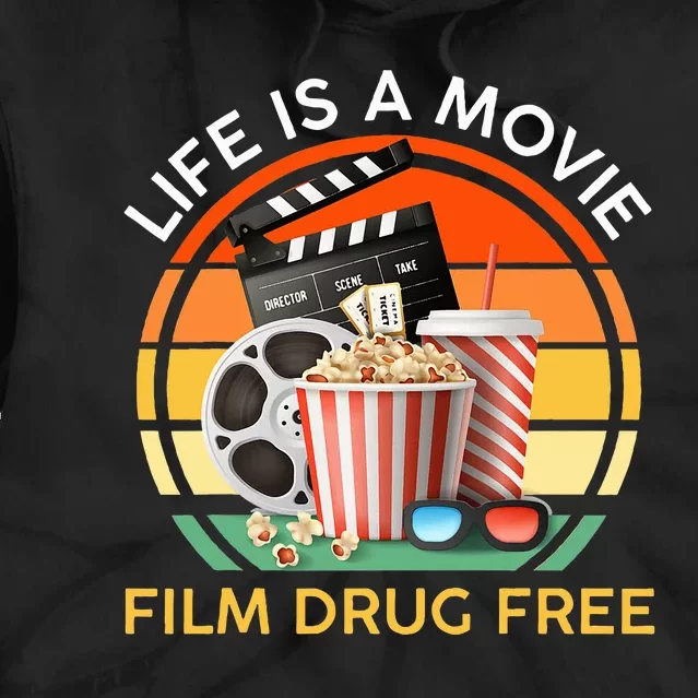 Red Ribbon Week Life Is A Movie Film Drug Free Tie Dye Hoodie