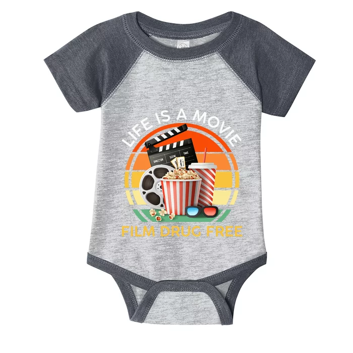 Red Ribbon Week Life Is A Movie Film Drug Free Infant Baby Jersey Bodysuit