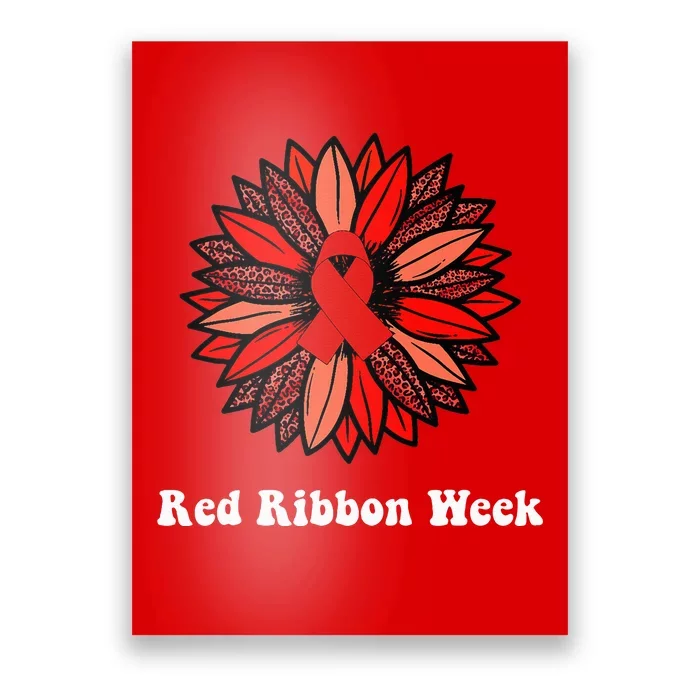 Red Ribbon Week Red Ribbon Sunflower Red Ribbon Week Poster