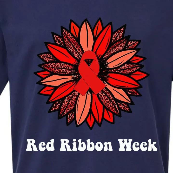 Red Ribbon Week Red Ribbon Sunflower Red Ribbon Week Sueded Cloud Jersey T-Shirt