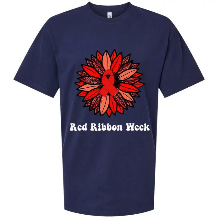 Red Ribbon Week Red Ribbon Sunflower Red Ribbon Week Sueded Cloud Jersey T-Shirt