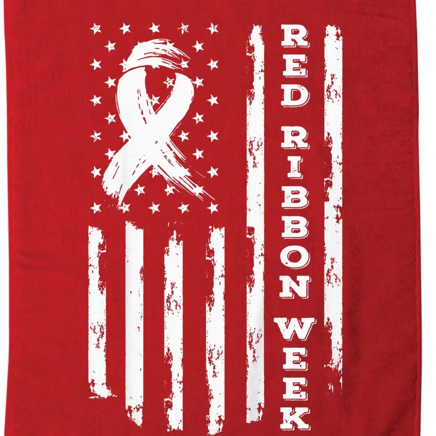 Red Ribbon Week American Flag Red Ribbon Week Platinum Collection Golf Towel