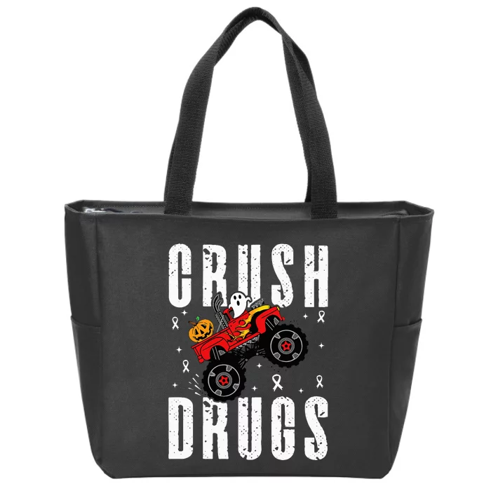 Red Ribbon Week Awareness Halloween Zip Tote Bag