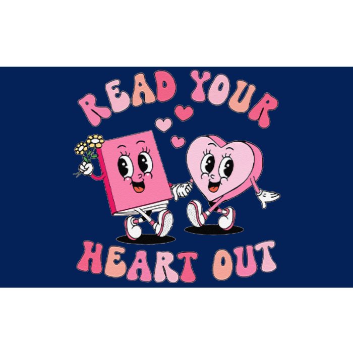 Retro Read Your Heart Out ValentineS Day Teacher Book Lover Bumper Sticker