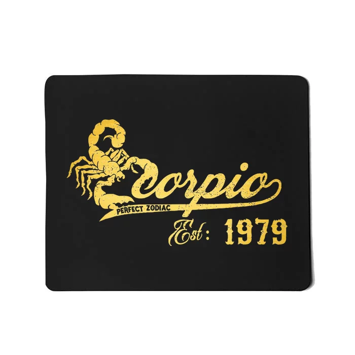 Retro Scorpio 1979  44 Years Old 44th Birthday Mousepad