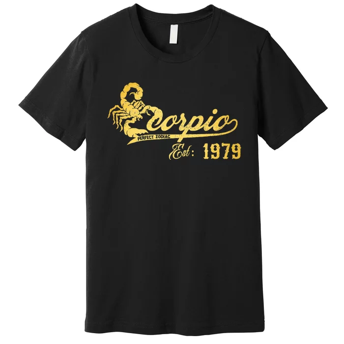 Retro Scorpio 1979  44 Years Old 44th Birthday Premium T-Shirt