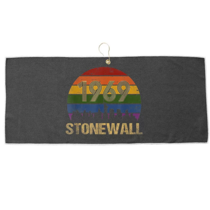 Retro Stonewall 1969 Vintage Lover Large Microfiber Waffle Golf Towel