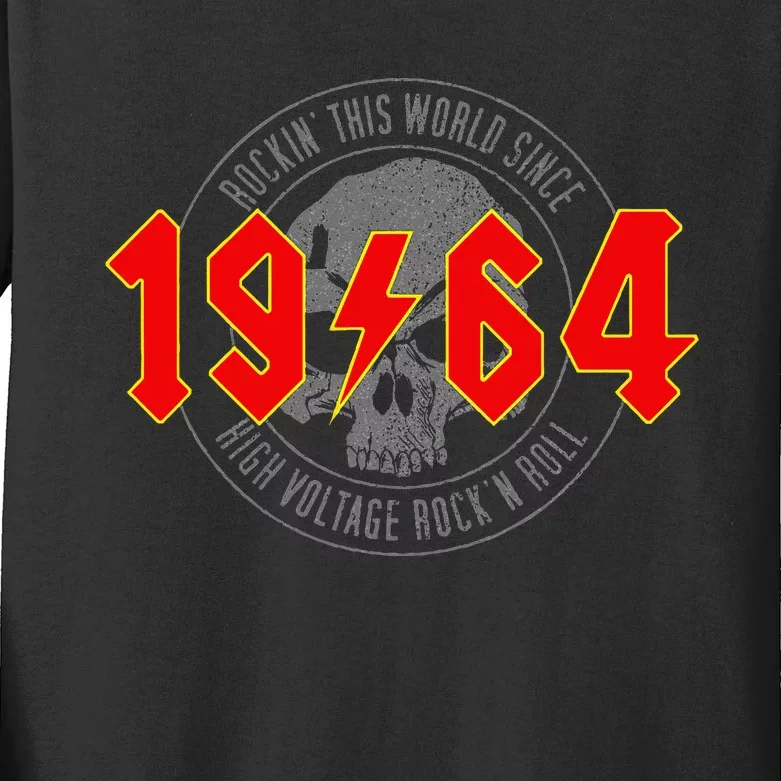 Rockin Since 1964 Classic Rock 1964 Birthday Kids Long Sleeve Shirt