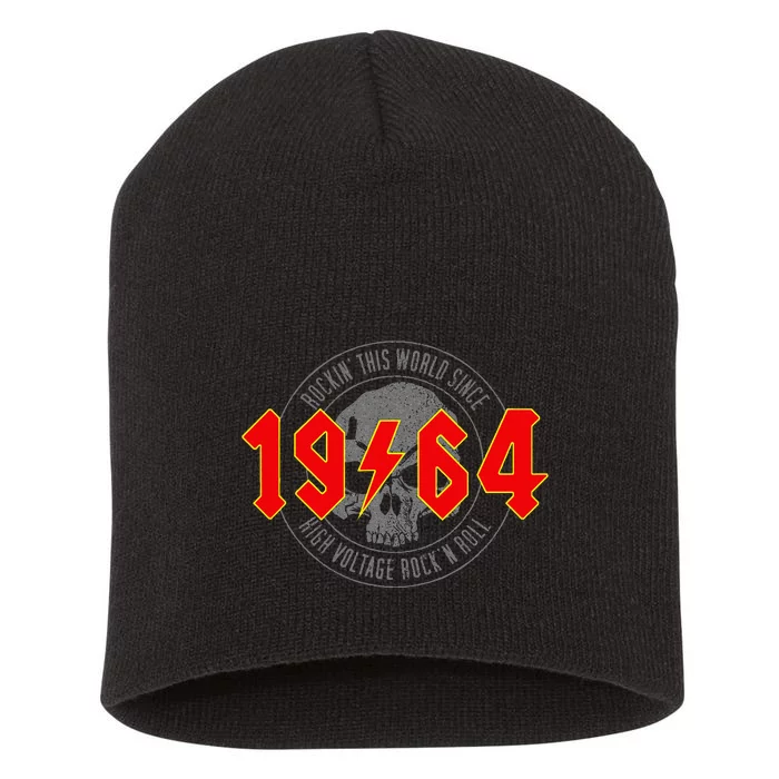 Rockin Since 1964 Classic Rock 1964 Birthday Short Acrylic Beanie