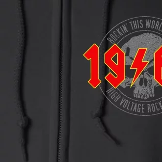 Rockin Since 1964 Classic Rock 1964 Birthday Full Zip Hoodie