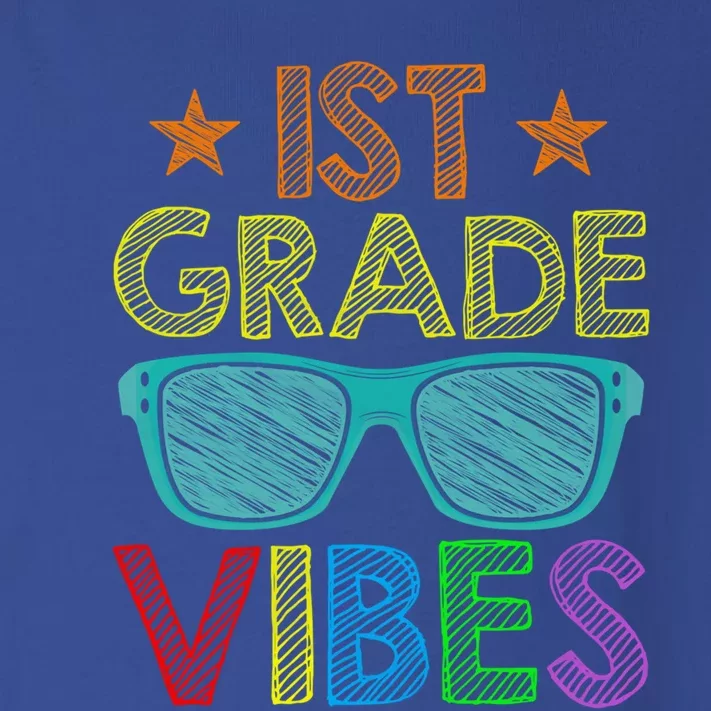 Retro Sunglasses 1St Grade Vibes 1St Day Of School Great Gift Toddler Long Sleeve Shirt