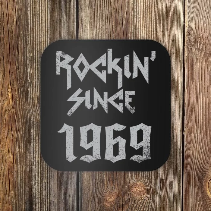 Rockin Since 1969 Classic Rock Year Of Birth Birthday Coaster