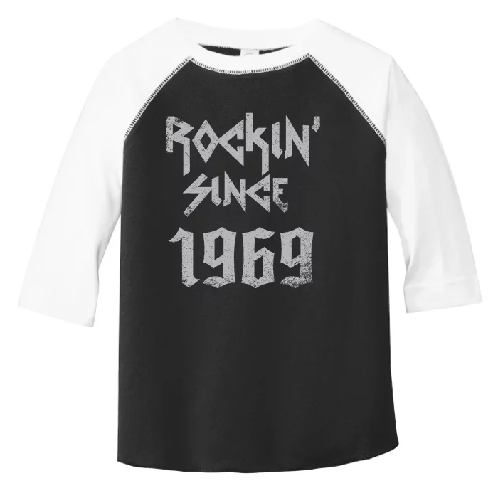 Rockin Since 1969 Classic Rock Year Of Birth Birthday Toddler Fine Jersey T-Shirt