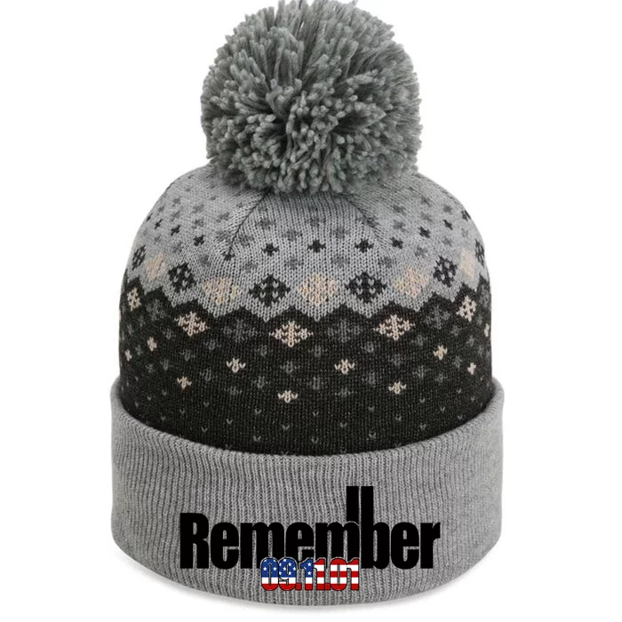 Remember September 11th 09.11.01 The Baniff Cuffed Pom Beanie