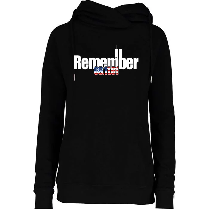 Remember September 11th 09.11.01 Womens Funnel Neck Pullover Hood