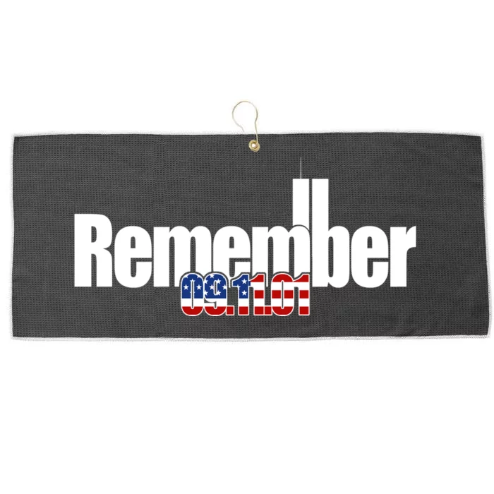 Remember September 11th 09.11.01 Large Microfiber Waffle Golf Towel