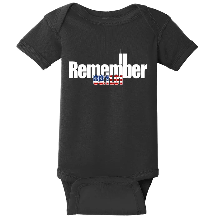 Remember September 11th 09.11.01 Baby Bodysuit