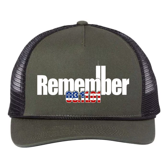 Remember September 11th 09.11.01 Retro Rope Trucker Hat Cap