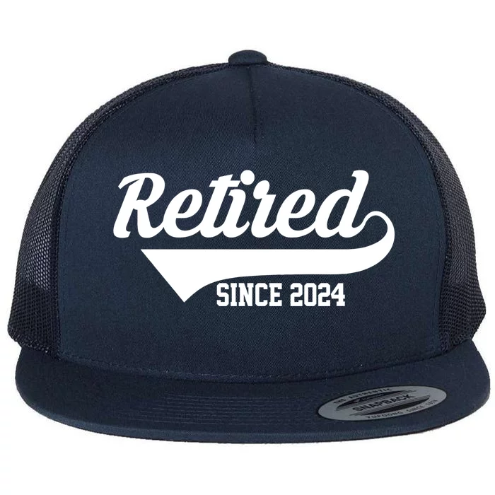 Retired Since 2024 Retirement Gift Flat Bill Trucker Hat