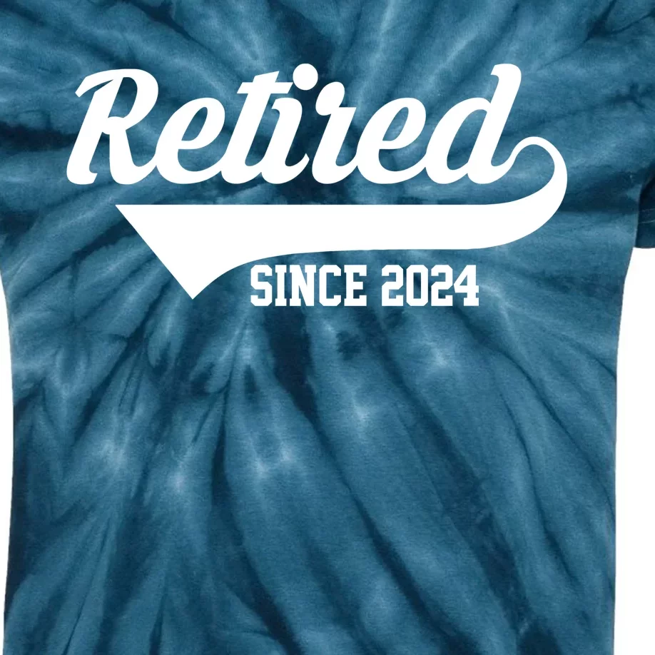 Retired Since 2024 Retirement Gift Kids Tie-Dye T-Shirt