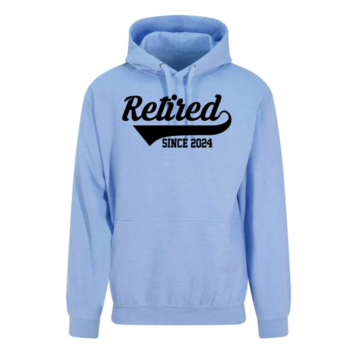 Retired Since 2024 Retirement Gift Unisex Surf Hoodie