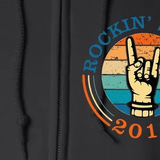 Rockin Since 2010 For Classic Rock Music Full Zip Hoodie