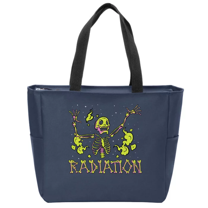 Radiation Skeleton Zip Tote Bag