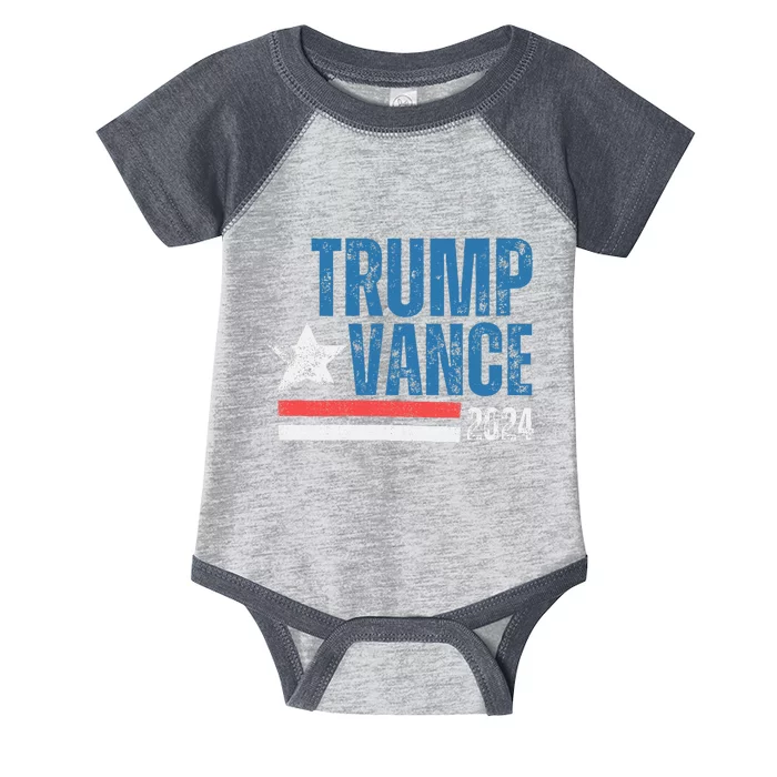 Retro Stripe 45 Trump Jd 2024 Vance Donald Trump 47 Gifts Infant Baby Jersey Bodysuit