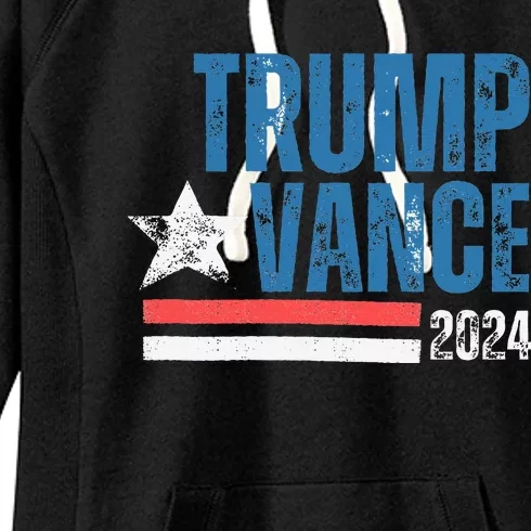 Retro Stripe 45 Trump Jd 2024 Vance Donald Trump 47 Gifts Women's Fleece Hoodie