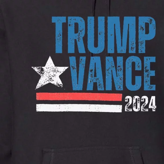 Retro Stripe 45 Trump Jd 2024 Vance Donald Trump 47 Gifts Premium Hoodie